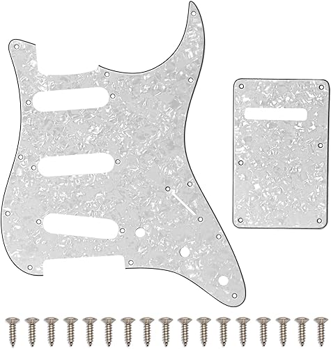 Miniatura 19 de SAPHUE TL Pickguard - Agujero de recogida de bobina individual de 3 capas, agujero de 8 tornillos, placa de rascar para guitarras eléctricas