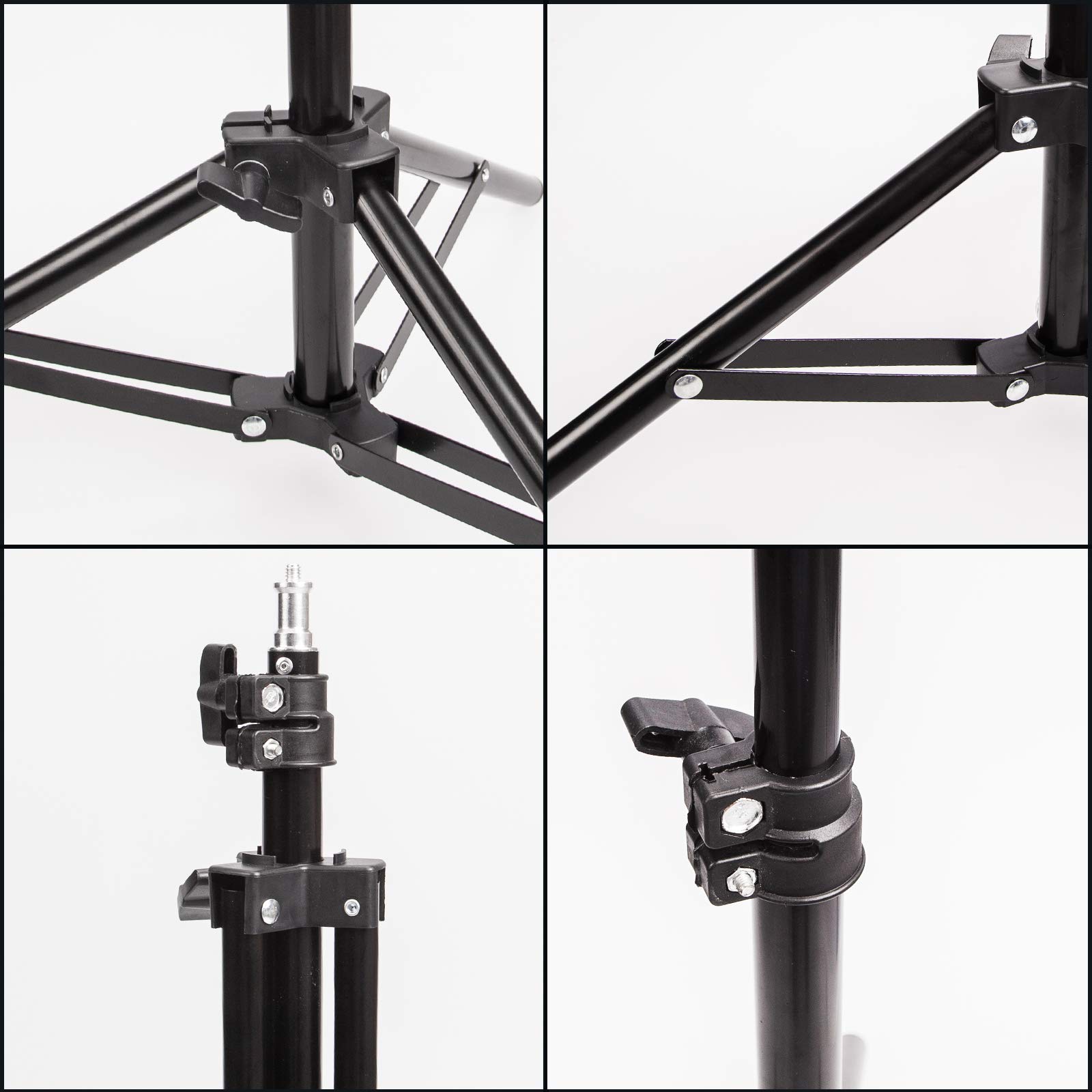 Statyw świetlny, 70 cm, 2 sztuki, składany statyw trójnożny z aluminium, stopu magnezu, do studia fotograficznego, oświetlenie pierścieniowe, softbox, reflektor