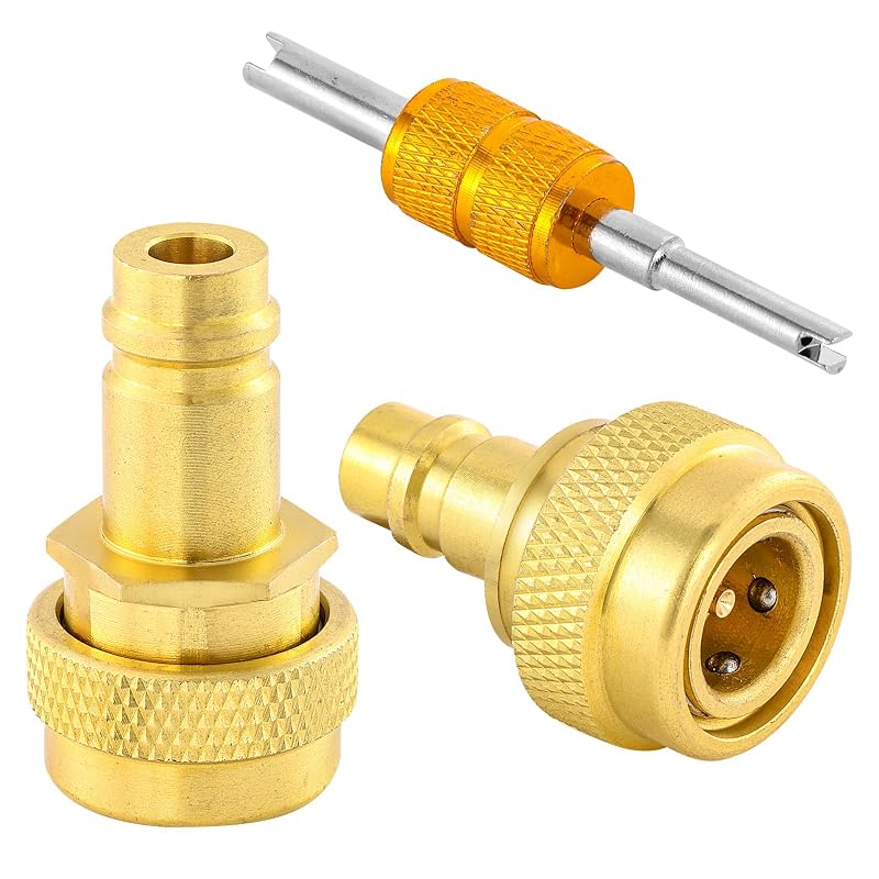 Kit Adaptador de Conversão R1234YF para R134A Tigbear com Engates Rápidos de Alta e Baixa Pressão