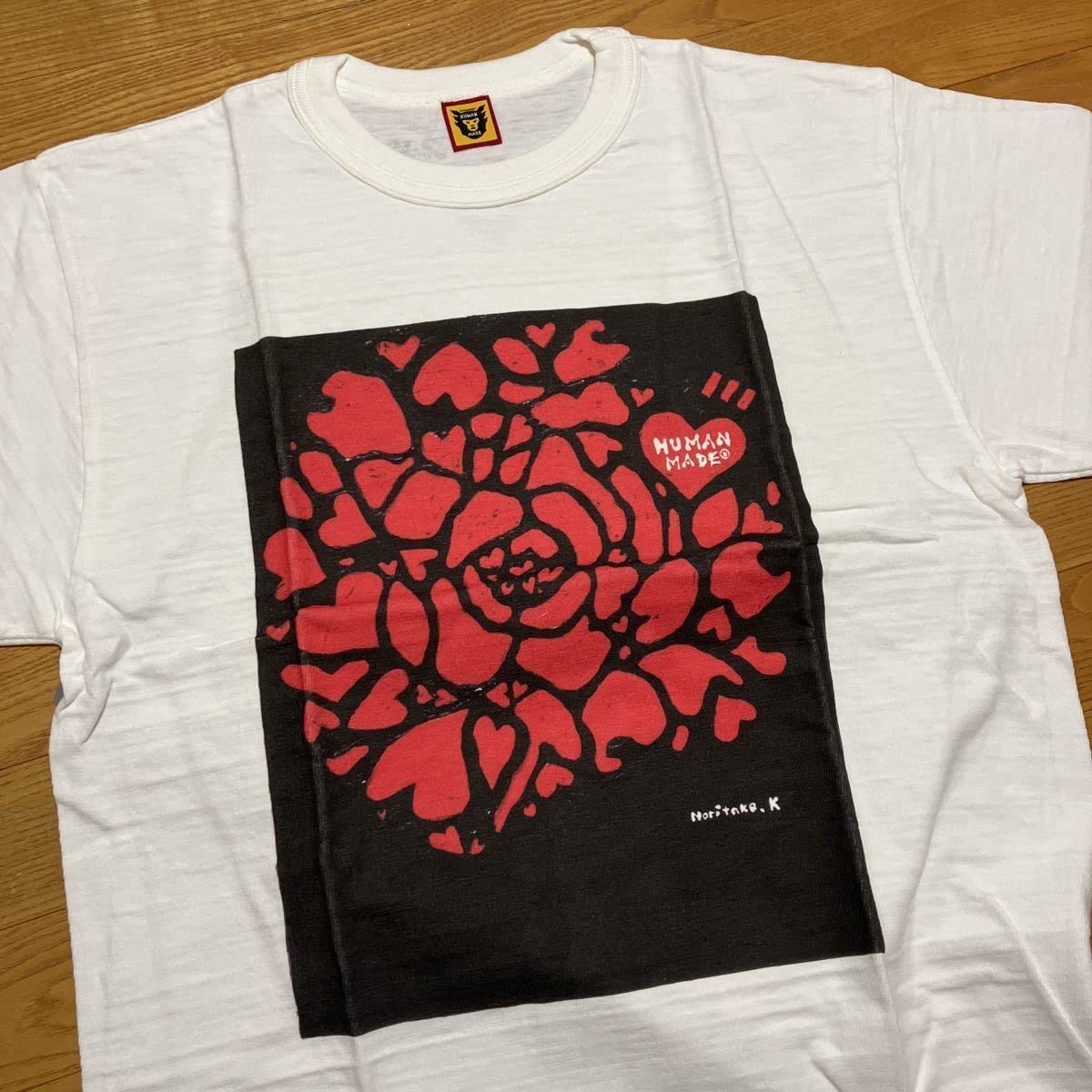 Amazon.co.jp: 木梨憲武 × HUMAN MADE T-SHIRT 白(L) ヒューマン