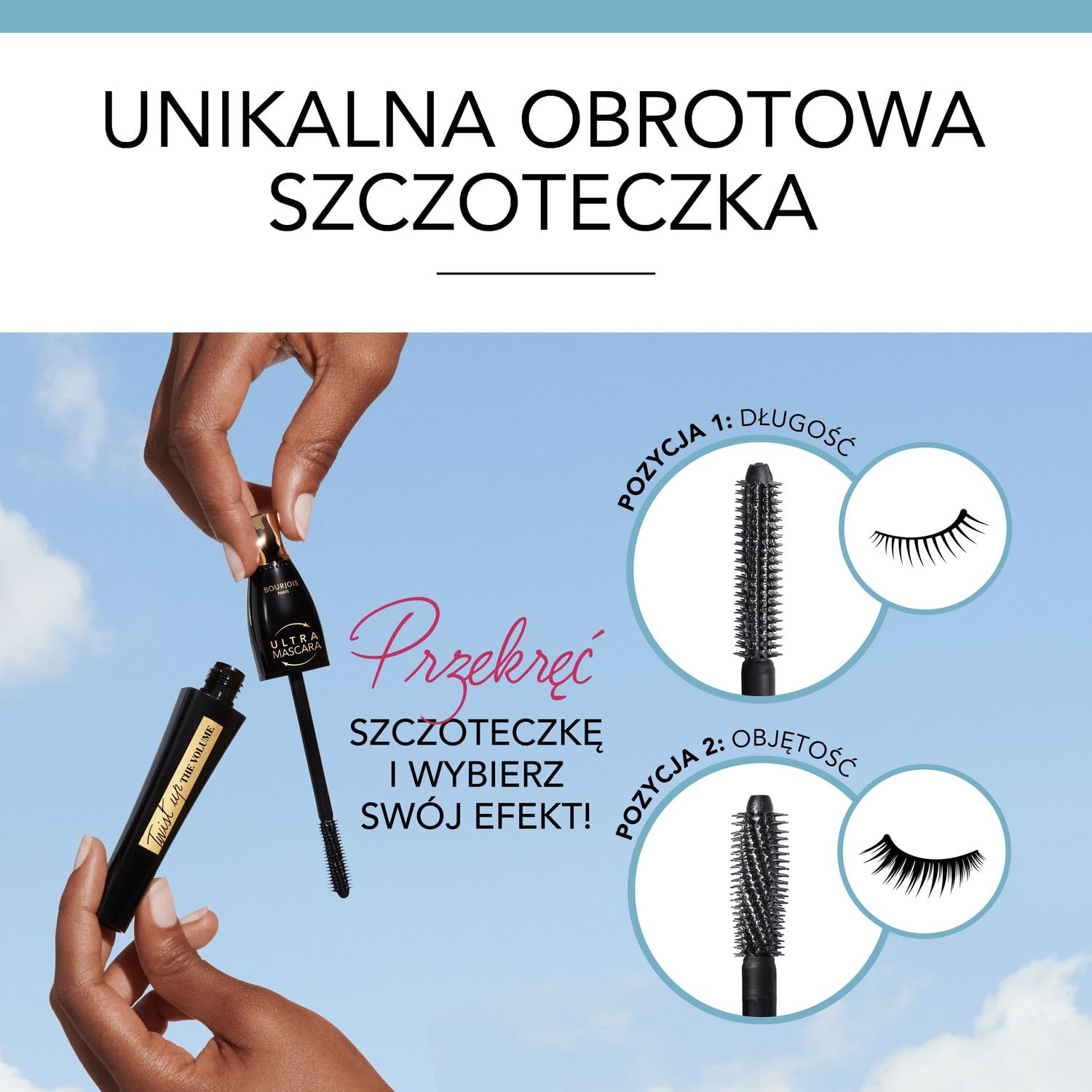 Bourjois Twist Up Tusz do Rzęs, 02 Ultra Brown, 8 ml
