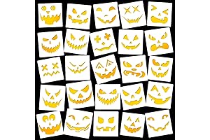 25 pcs Reusable Halloween Drawing Pumpkin Stencils