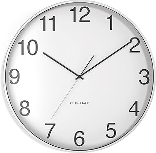Union & Scale Un57796 Essentials Wall Clock, Aluminum, 12 (Un57796)