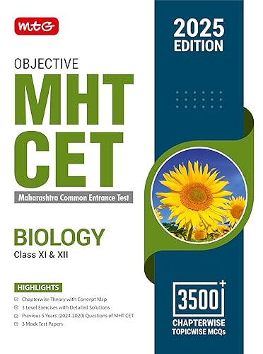 MTG Objective MHT CET Biology Book for Pharmacy Entrance Exam 2025 | Previous 5 Years Chapterwise Topicwise Questions (PYQs) &amp; Mock Test Papers