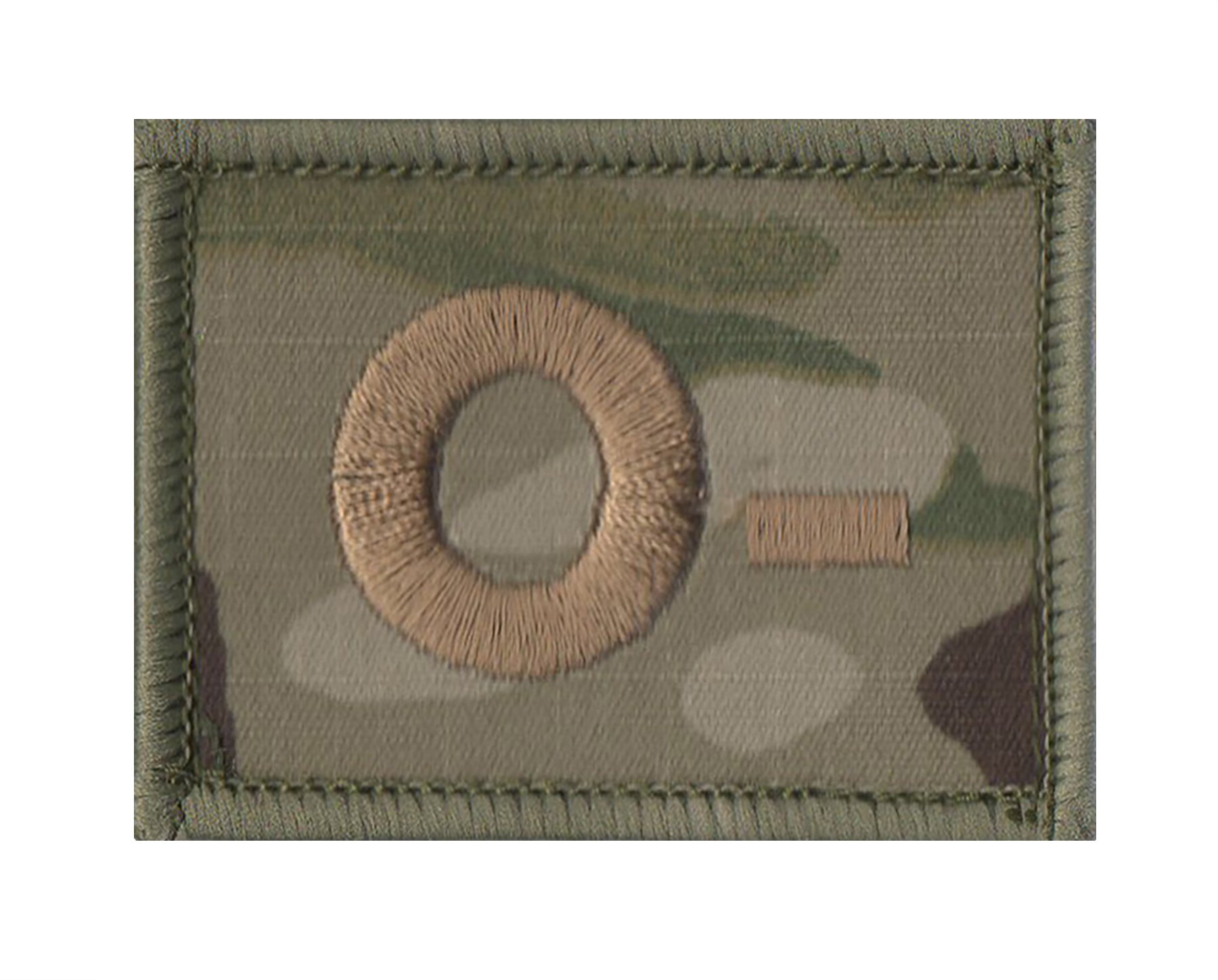 O- Multicam/MTP Hook and Loop Blood Group Patch Badge