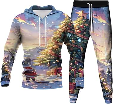 Amazon.com: URVIP Unisex Adult 3D Printed Hoodie Pants Two