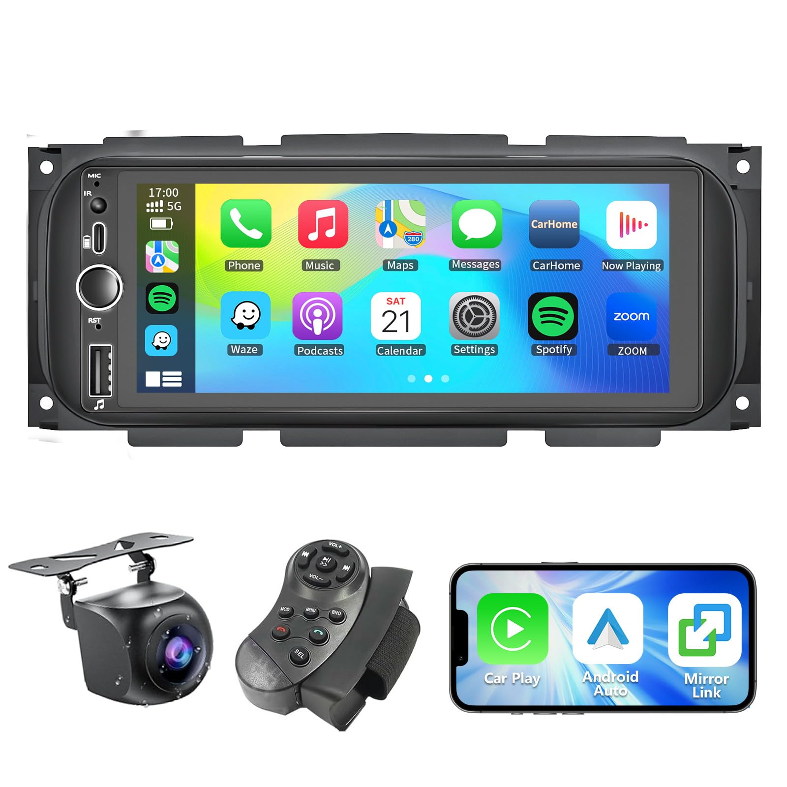 Photo 1 of Plug&Play 4+64G Android 15 Car Radio for Dodge Ram 1500/2500/3500/4000 2002-2006,for Jeep Grand Cherokee 1999-2004,for Wrangler 2003-2006 CarPlay Android Auto 6.9” IPS Touch Screen with Backup Camera