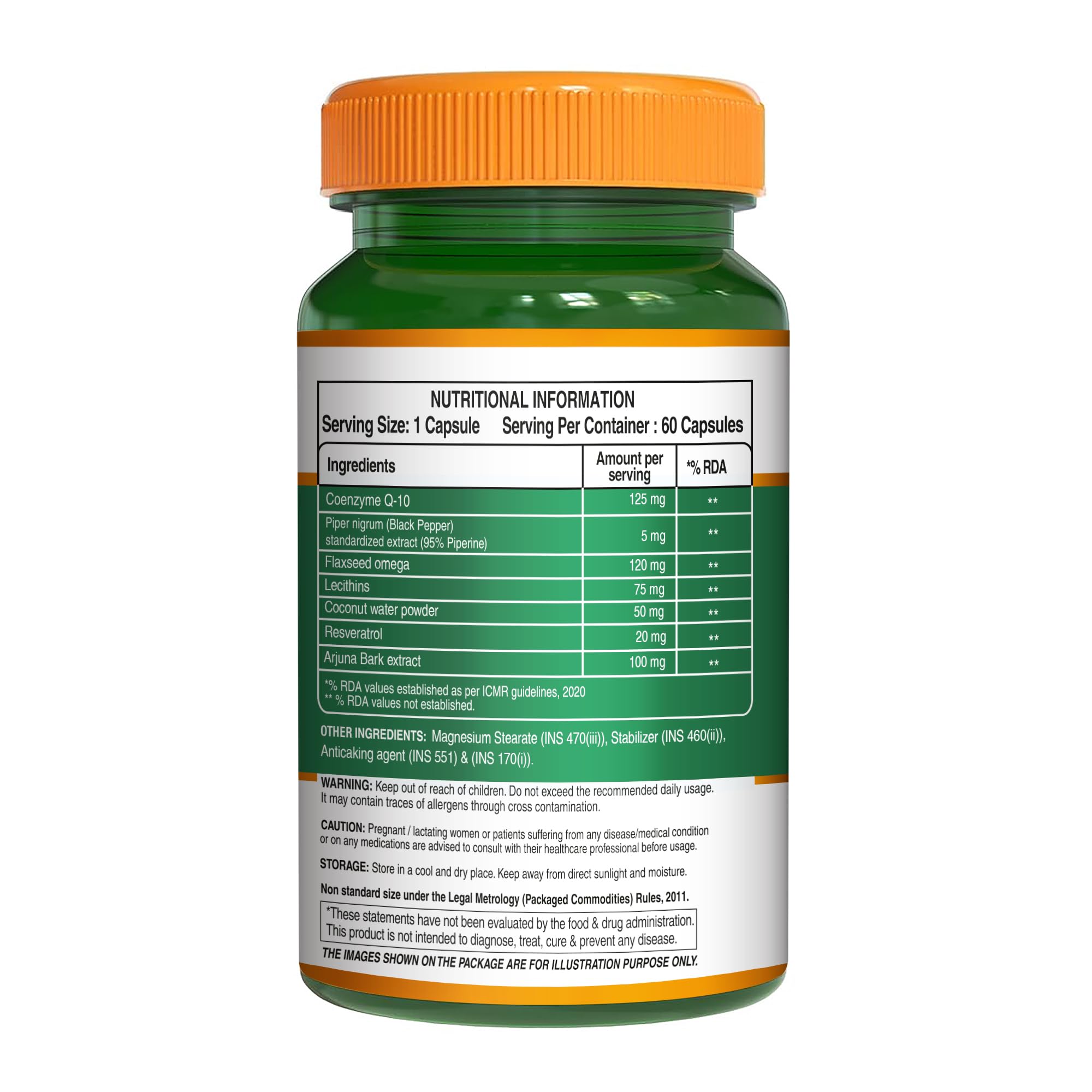 Pure Nutrition Bio Coenzyme Q10 125mg 60 Veg Capsules, High Absorption CoQ10 Supplement with Bioperine® & Arjuna Extract for Heart & Brain Health, Boosts Cellular Energy, Immunity, Male Fertility 4