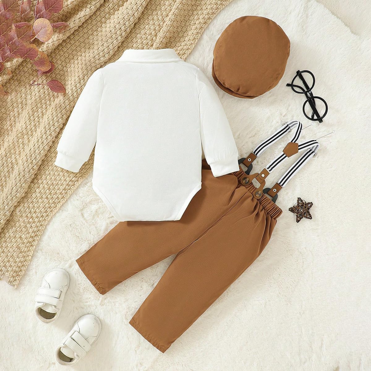 Trajes de niño caballero: tirantes, pajarita, pelele, ropa formal para niños pequeños, bodas, bautizos y fiestas.