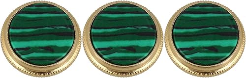 BQLZR Botón de dedo de trompeta verde dorado Instrumentos musicales diámetro 0.630 in piezas de repuesto paquete de 3