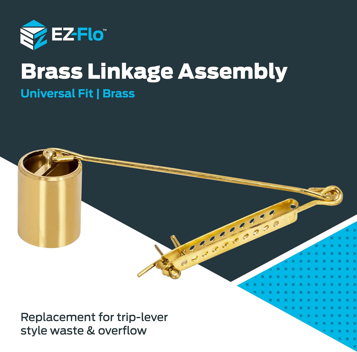 EZ-FLO Universal Bathtub Linkage Assembly, Brass, 35225