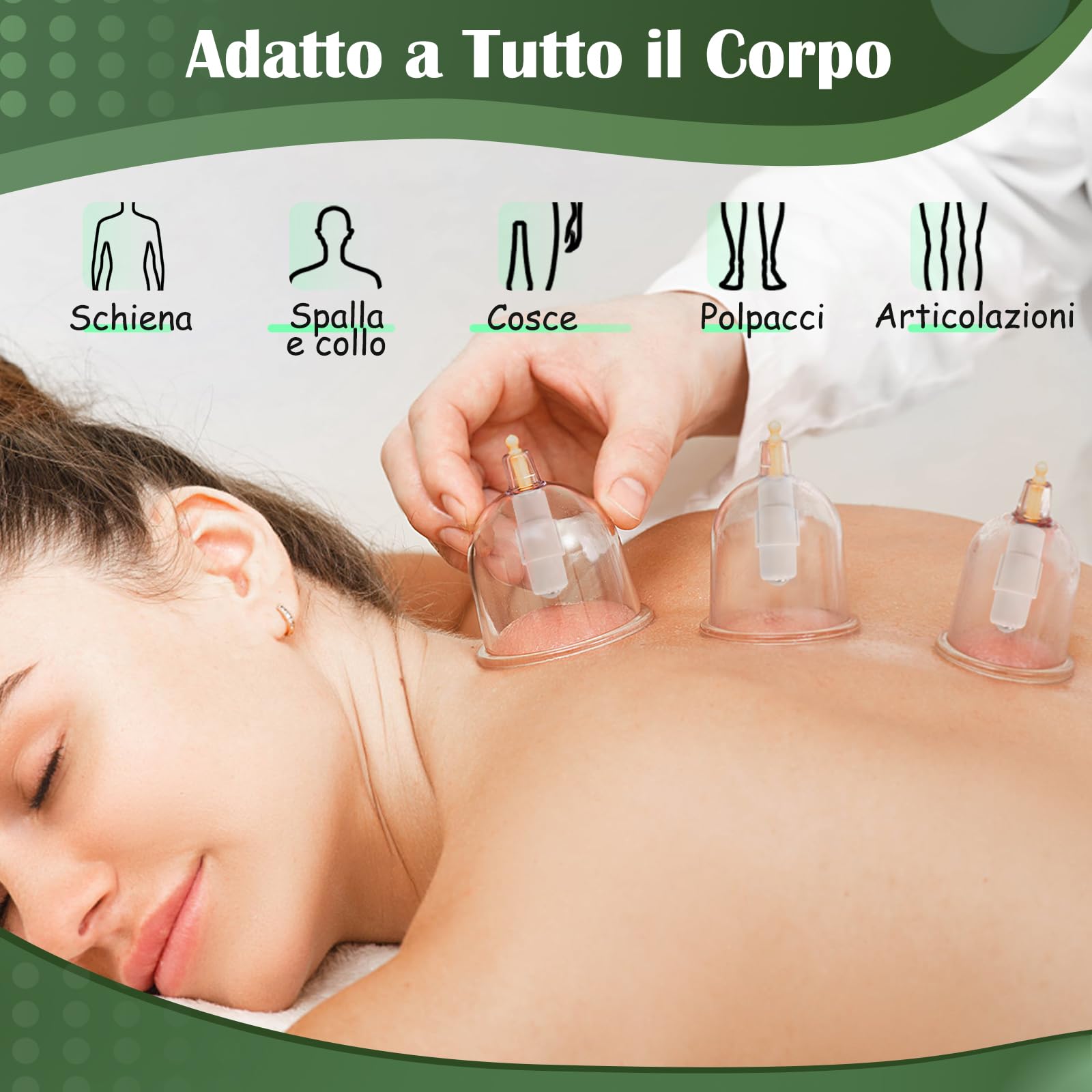 Professionale Coppettazione Massaggio Set, 22 Pezzi Coppettazione Con Pompa a Vuoto, Cupping Therapy Kit, Coppettazione Su Tutto Il Corpo, Coppetta Anticellulite Set