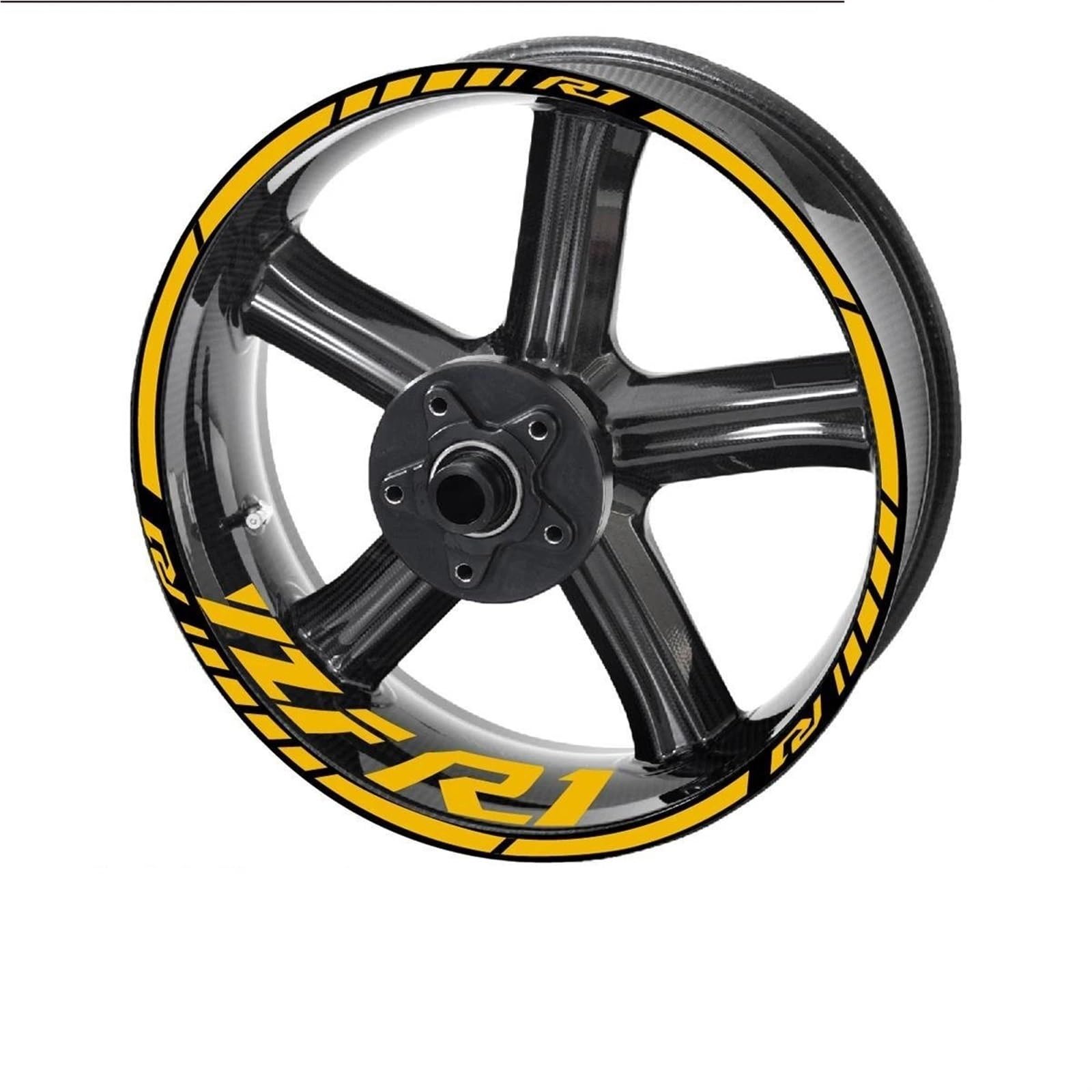 Rim Upgrade Motorcycle Hub Sticker Wheel Sticker Rim Stickers Set for Yamaha for YZF R1(Color3)