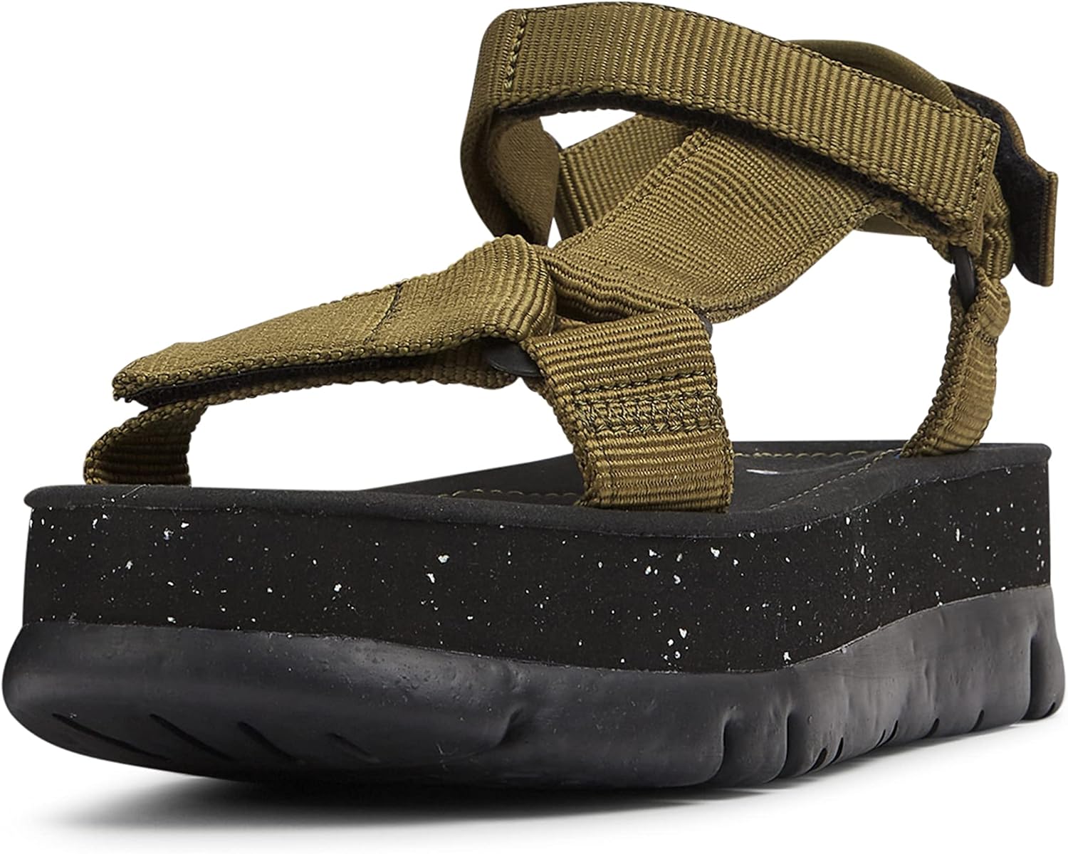 Camper Women's Wedge Sandal, Medium Green, 6