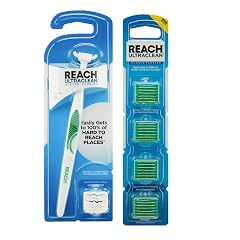 Reach Listerine Ultraclean Access Flosser Refill Heads Mint Flavor Listerine Ultraclean Access Flosser Starter Kit Bundle Proper Durable