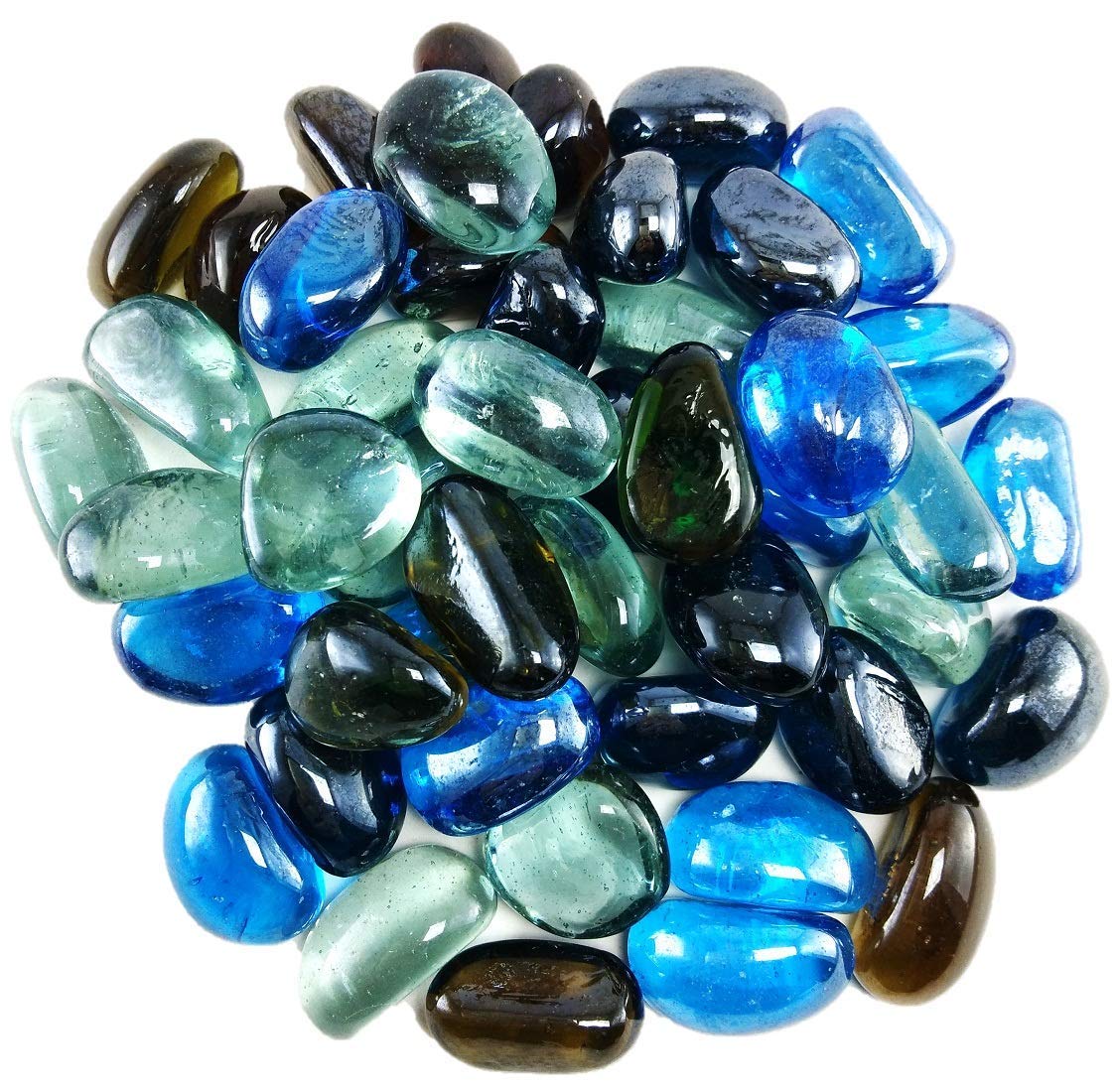 DS Multi-Color Clear Kaju Glass Pebbles gravels Stone Bead for Aquarium, Table, vase, Fountain, 50 Pieces (B082V8C6L1) Amazon Price History, Amazon Price Tracker
