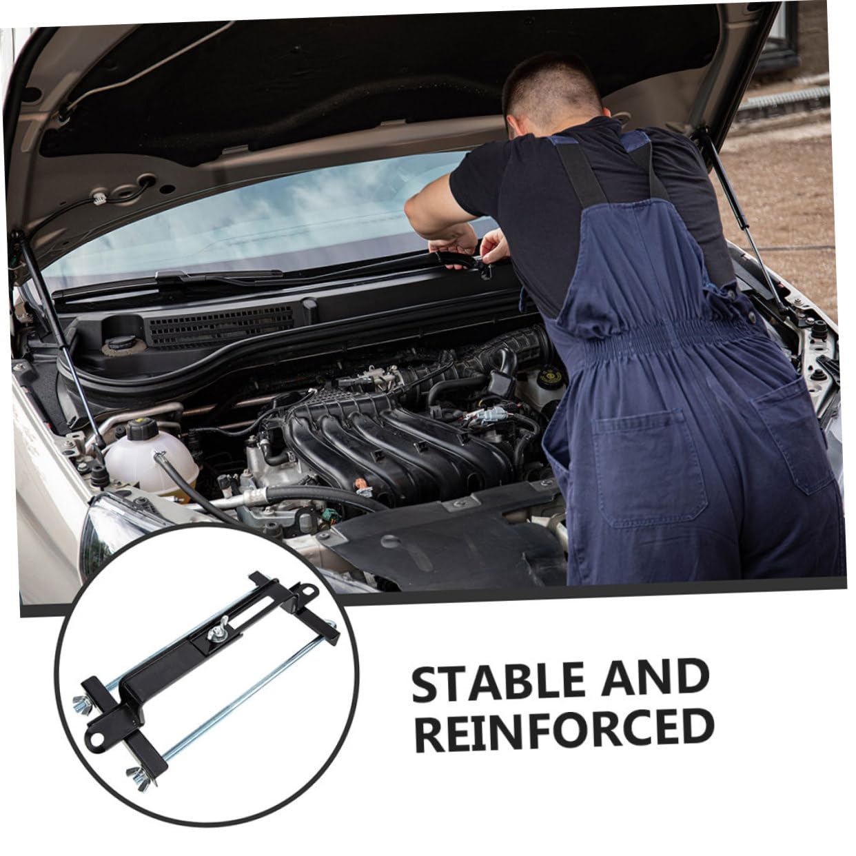 Support de Batterie Automobile 2 Pièces en Métal Réglable