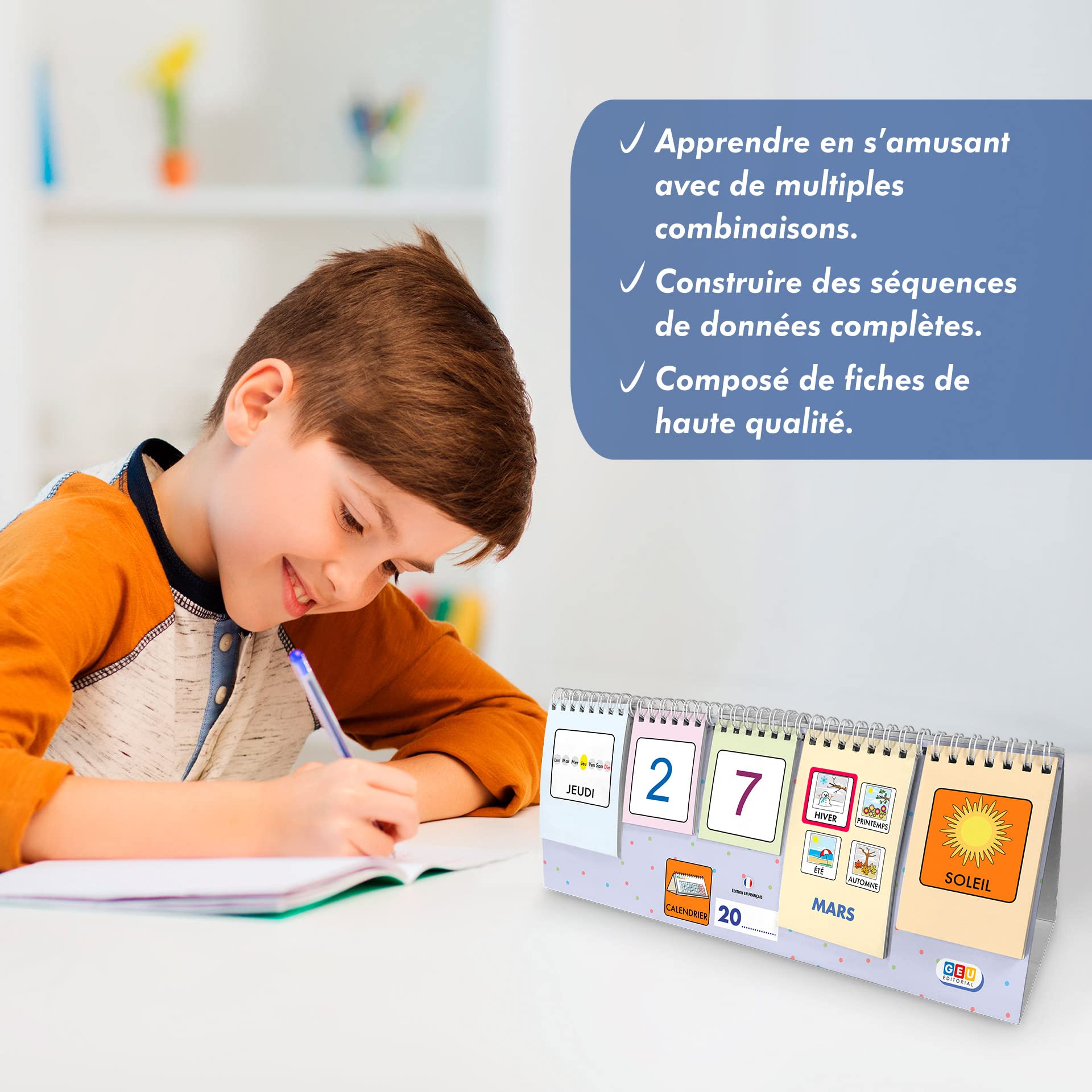 Calendrier Perpétuel Montessori éducatif – 114 Aimants, Jours, Mois, Météo, Saisons – Personnalisable Au Prénom – Dès 2 Ans – Cadeau Classe Ou Maison
