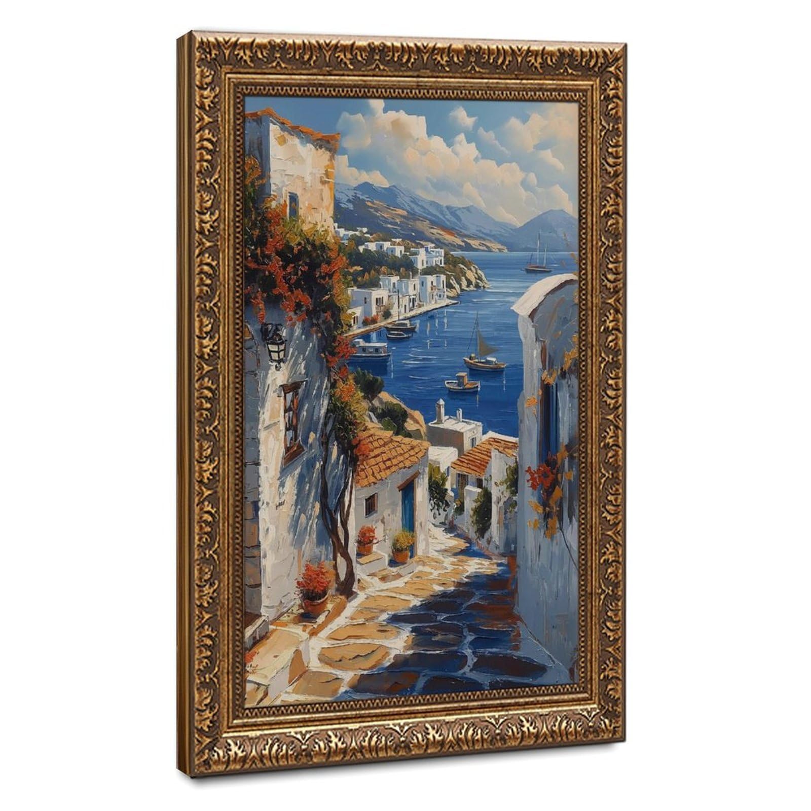 Bareronor Paros Greece Canvas Poster for Home Decor Gift