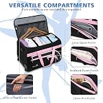 Dance Sac avec sac de vêtements, 23" Sac àuffle professionnel avec sac à main pour la danse & Mirror Hook.Compartiments polyvalents, Système stable amélioré pour la danse, Récital, Voyage, Santé