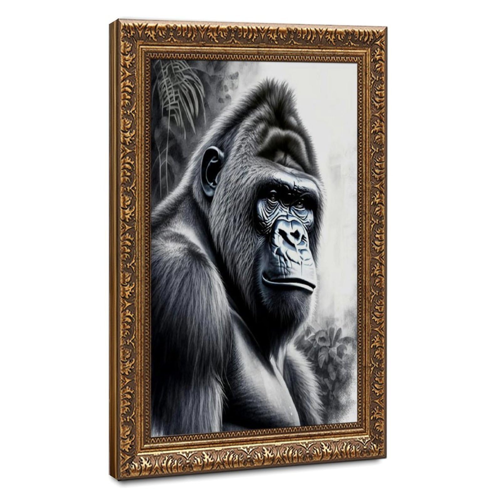 Bareronor Gorilla With Graffiti Poster (2) Canvas Poster Bedroom Decor Landscape Office Room Decor Gift 20" L X 30" W