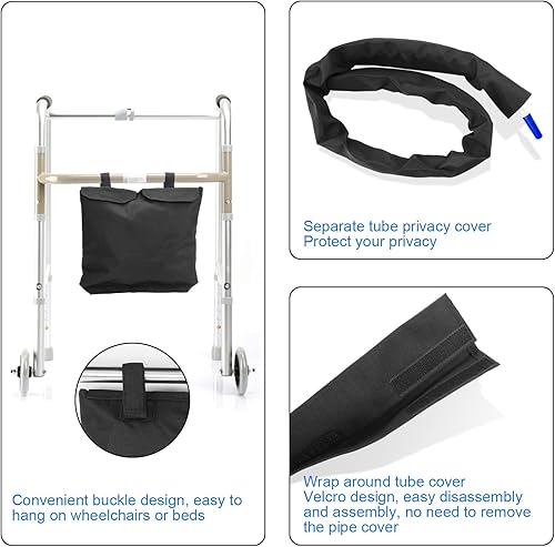 Miniatura 3 de Soporte para bolsa de catéter para bolsas de catéter de 67.6 fl oz, cubiertas de bolsa de catéter, bolsa de orina con correa ajustable, suministros