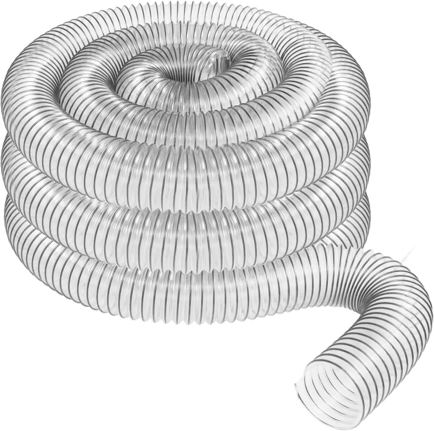 50mm PVC Hose For Vacuum Cleaner Industrial Dust Extractor Woodworking Bellows Clear Dust Collect Pipe(3 m)
