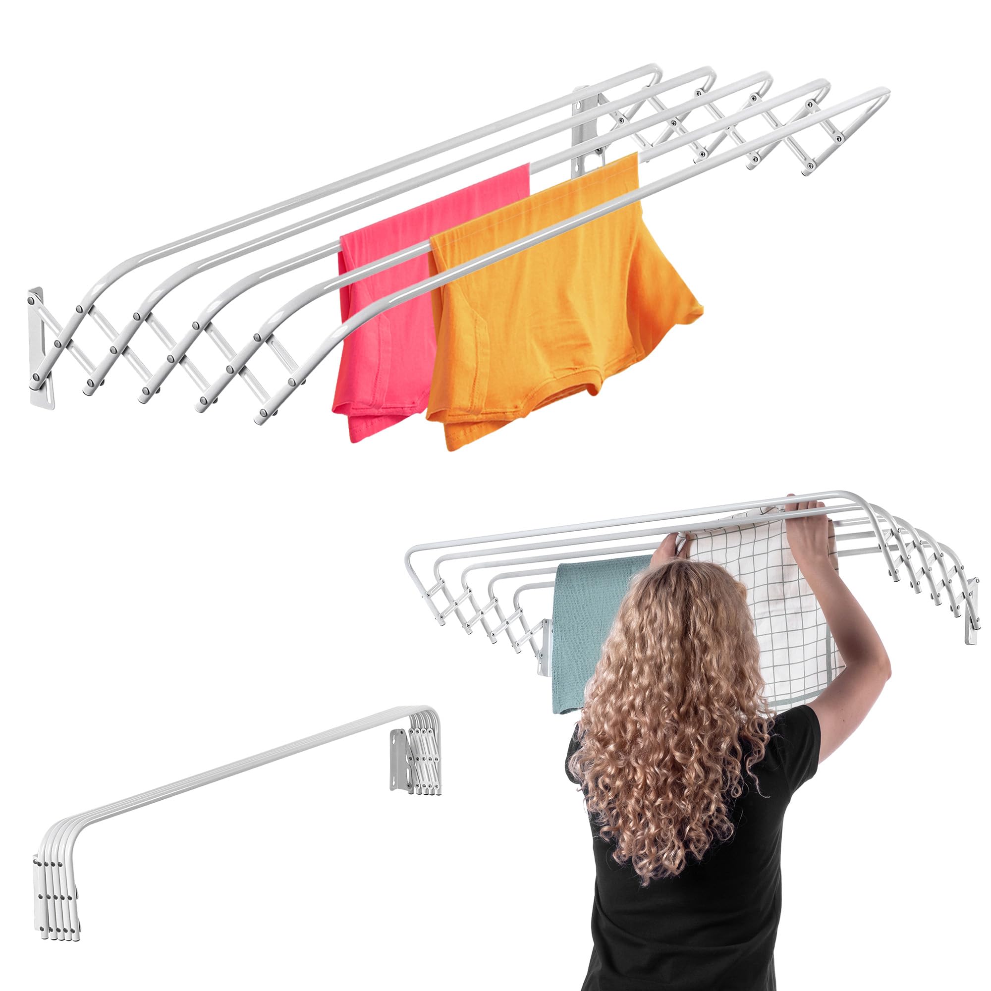 Tendedero Extensible Pared Exterior Tendedero Plegable De Pared