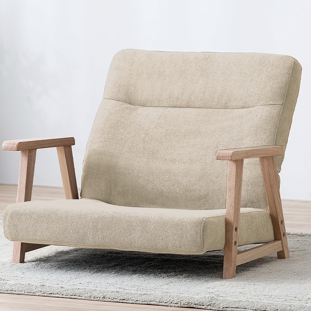 ブラウン ビーズクッション 背もたれ付きソファ型① 椅子の背もたれ