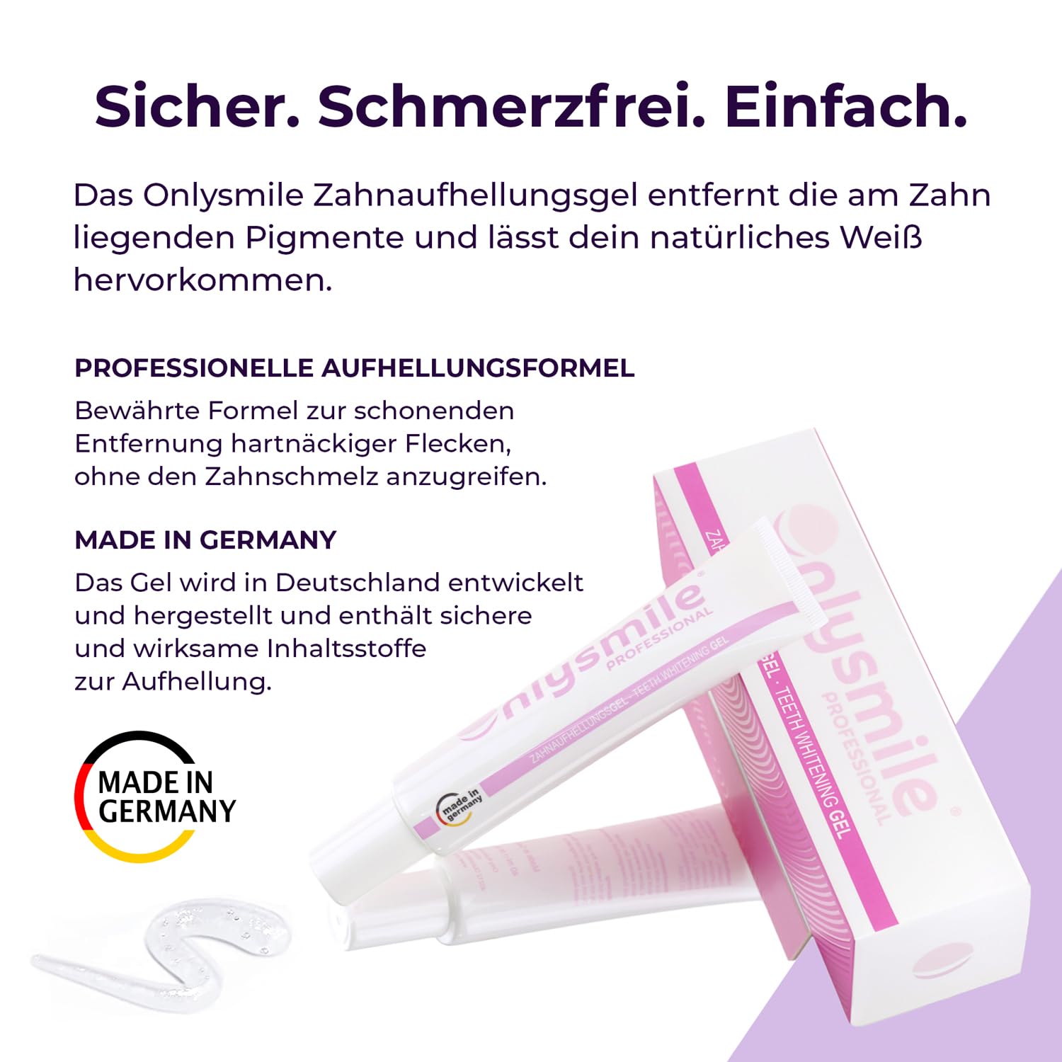 OnlySmile Zahnbleaching Set für empfindliche Zähne, Testsieger 2025 | Teeth Whitening Kit, Zahnaufheller für zu Hause entfernt Kaffee Tee Rotwein Tabak Verfärbungen, Zähne aufhellen in 5 Tagen