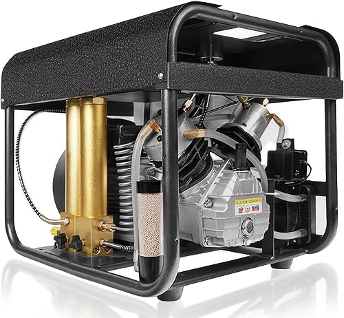 Vista 21 de TUXING Compresor de aire PCP de 4500 psi, filtro separador de agua y aceite de dos etapas integrado, versión de parada automática, para carga