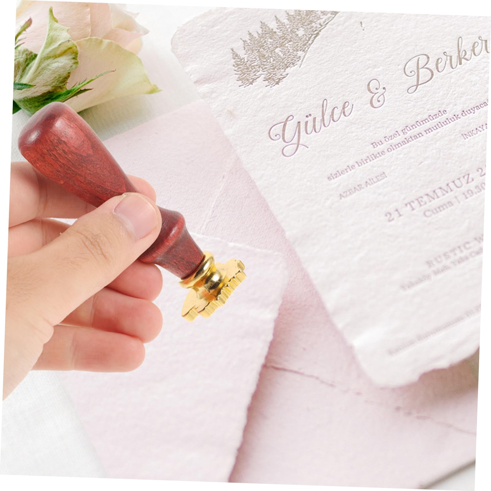 HOMSFOU 2 Juegos Caja de focas de pintura de sello de sello carta sello de lacre sello de letras sello de laca sello de cera de boda sello del kit de sello de cera Metal