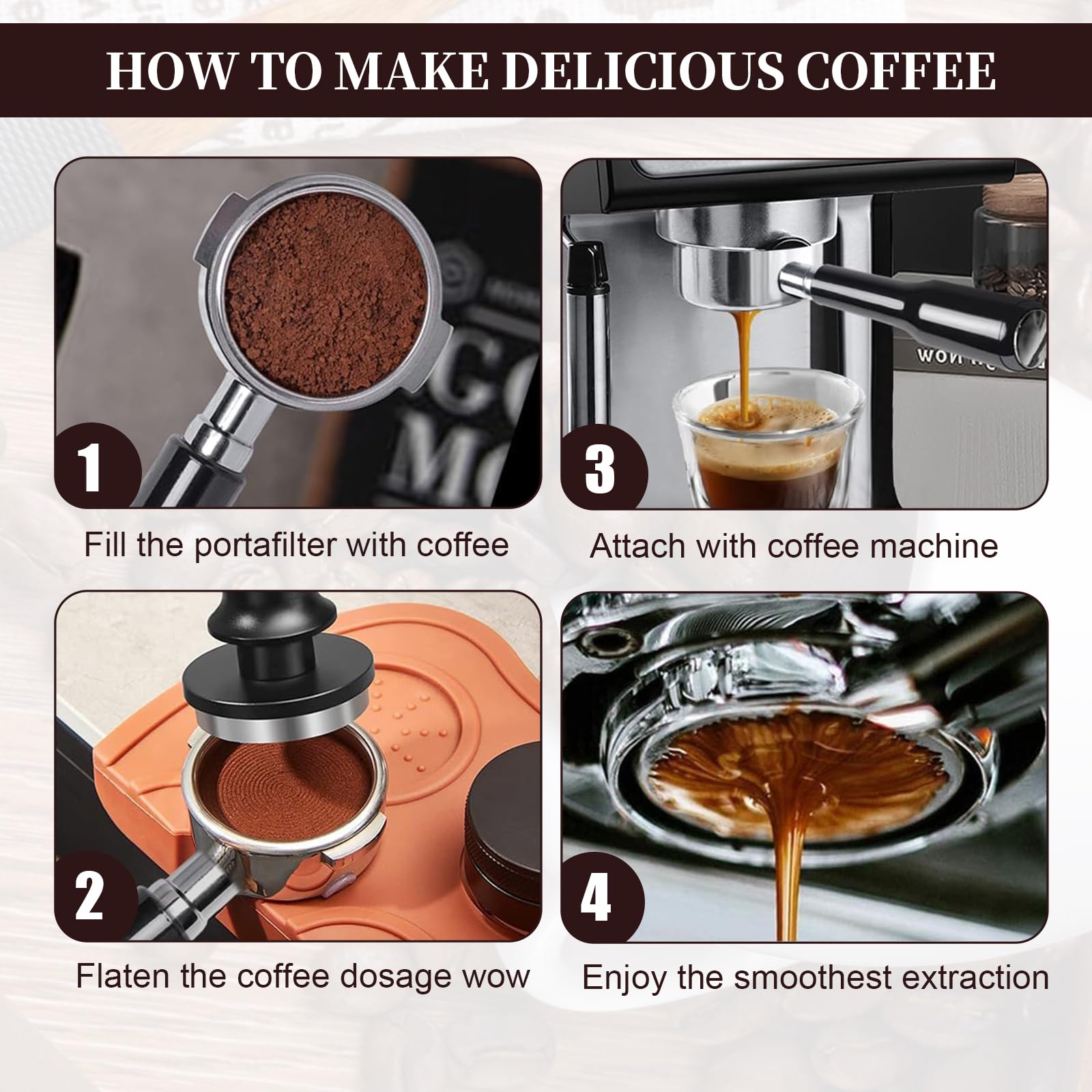 51 mm bodemloze portafilter, roestvrijstalen espresso-portafilter met filtermand, past voor Delonghi Dedica EC680/EC685 inbegrepen filtermand espresso-accessoires