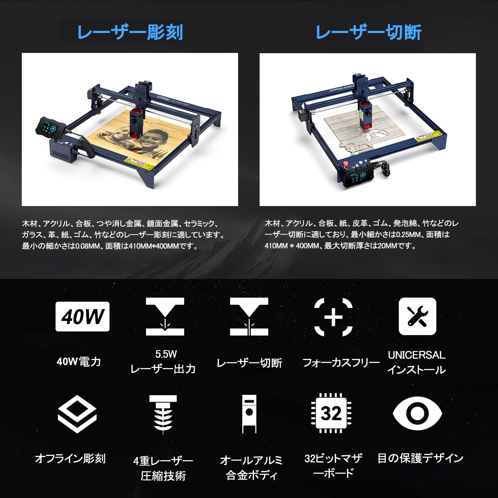 Amazon | HTPOW A5 M50 Pro 彫刻機 ポータブルカッター DIY 工具 Amazon | HTPOW A5 M50 Pro 彫刻機 ポータブルカッター DIY 工具