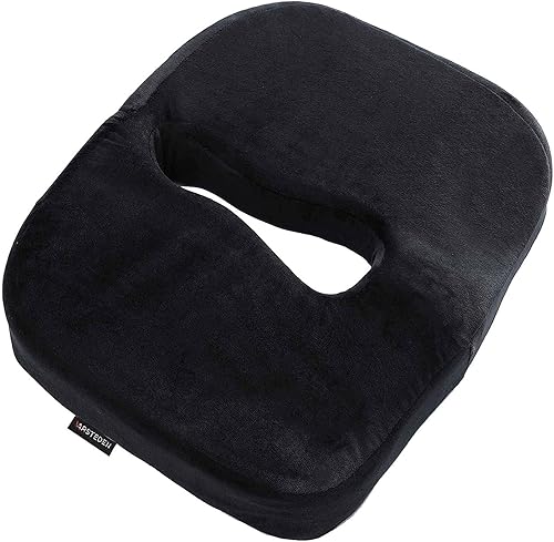 Miniatura 7 de VARSTEDEN Cojín de asiento de espuma viscoelástica negra para silla de oficina - Gel mejorado