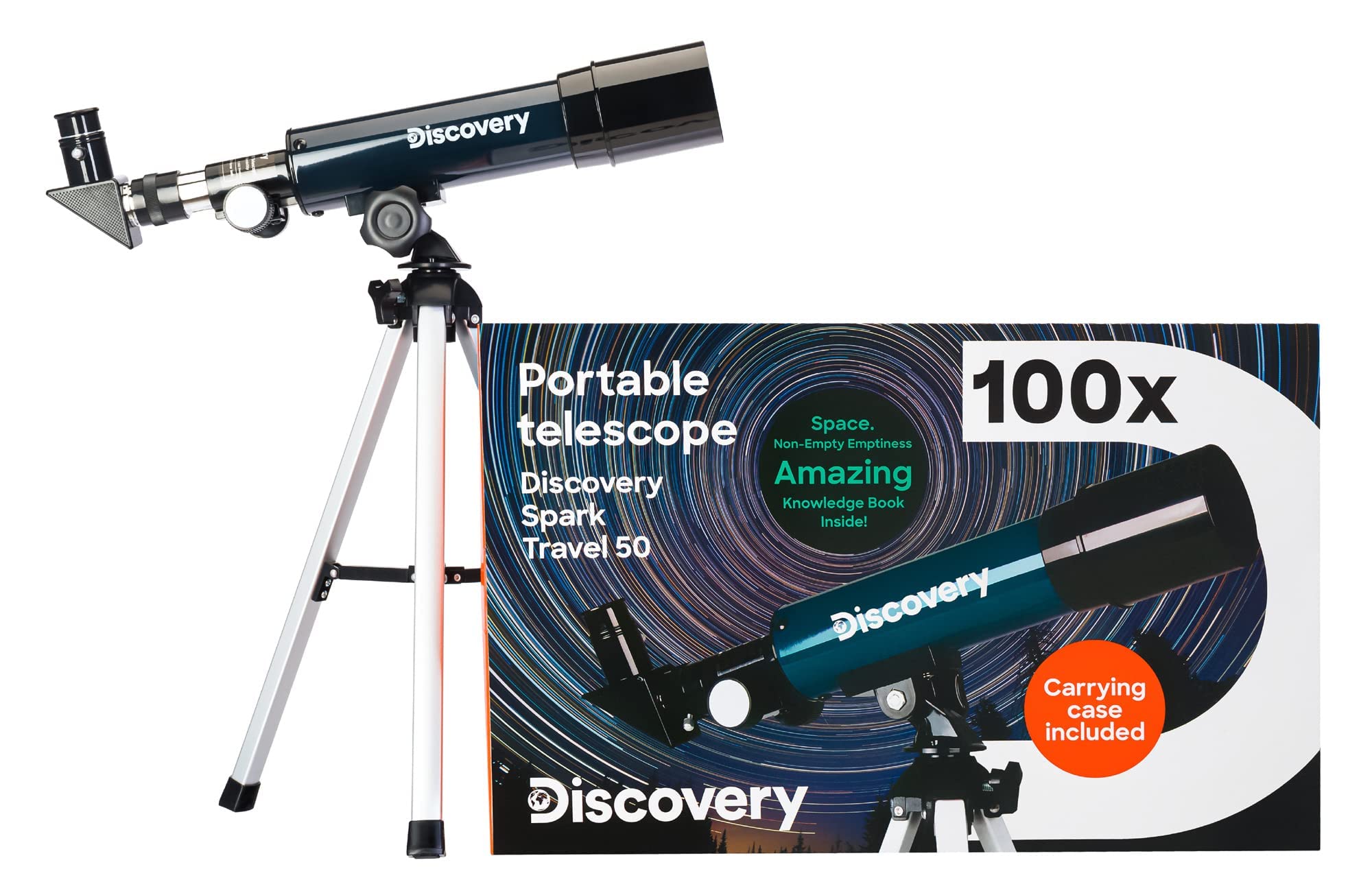 Telescopio Discovery Spark Travel 50 con libro in Italiano