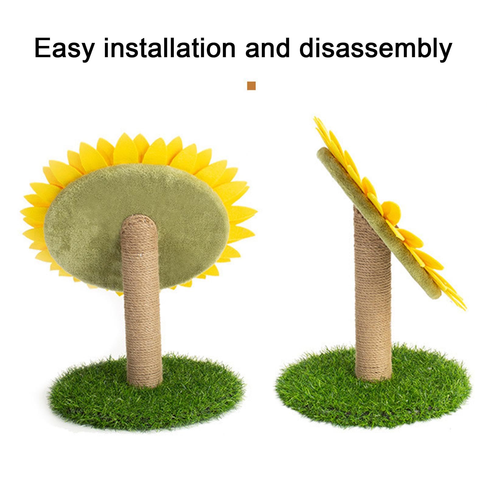 Tiragraffi per gatti a di girasole, simpatico tiragraffi per gatti con albero di gatto e fiori, forniture per animali domestici, accessori per gattini per attività interac | albero di gatto e fiori, forniture per animali domestici, per per attività intera