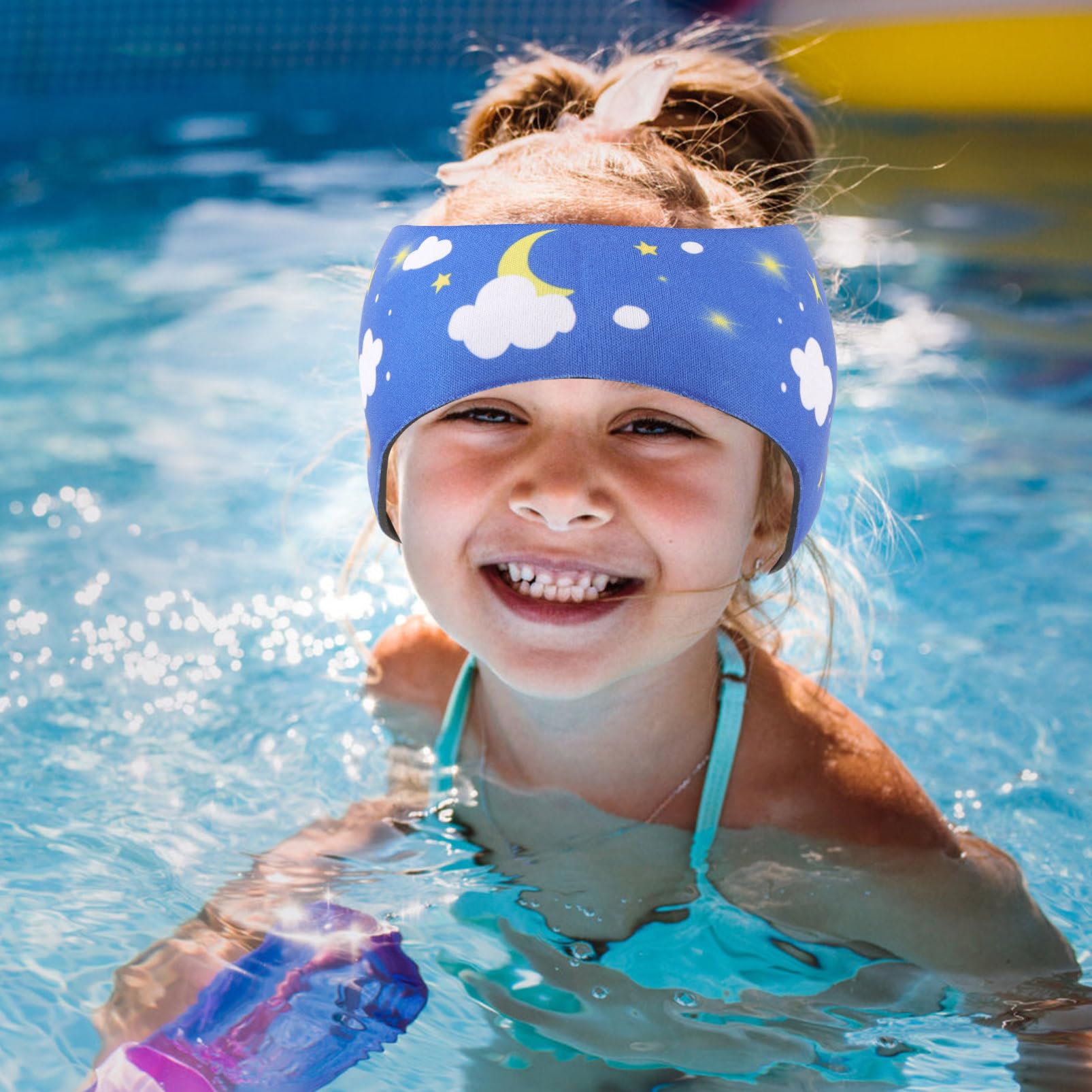 BESPORTBLE Diadema De Natación Banda para El Cabello De Natación Nadar Gorro Natacion Gorro De Piscina Bandas para La Cabeza De Natación Diadema De Baño Neopreno Blue