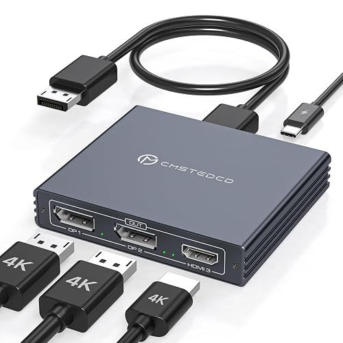 USB C to HDMI + Displayport Splitter 3 Monitors 100W PD