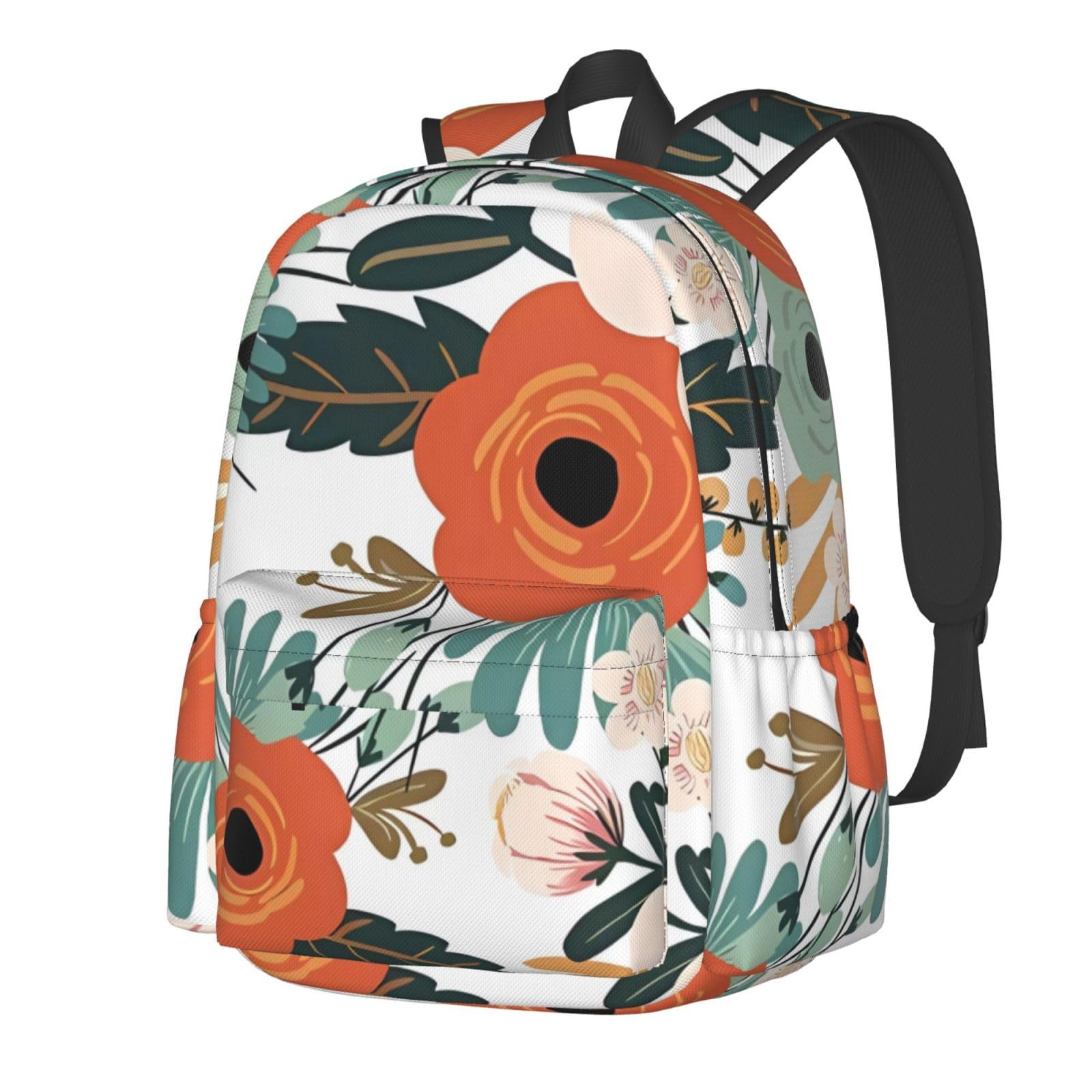 Sac à dos de voyage pour garçons filles idéal en weekend décontracté avec imprimé fleur - 8