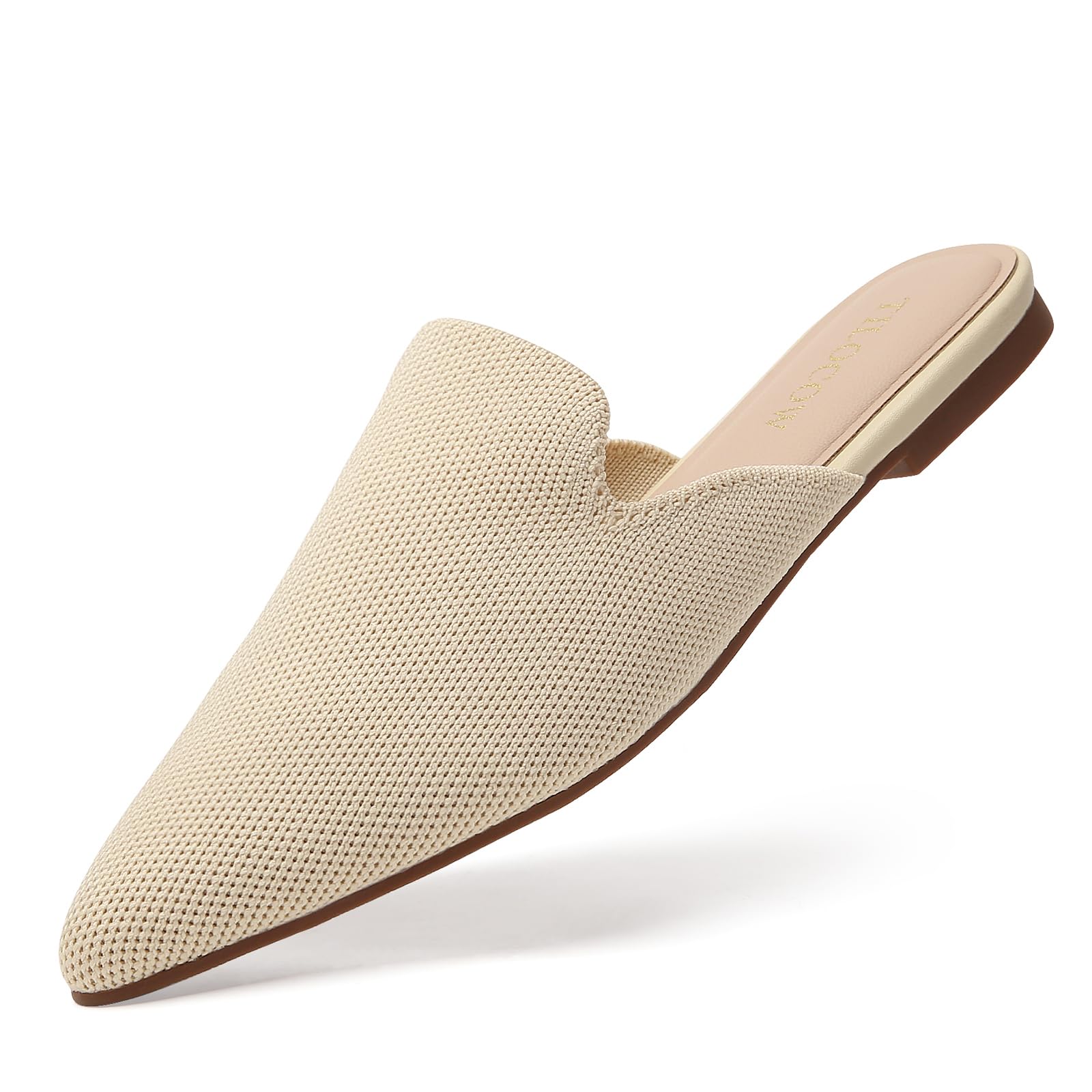 Tilocow Knit Mules Office Slip on Loafers Business Casual Flats for Women