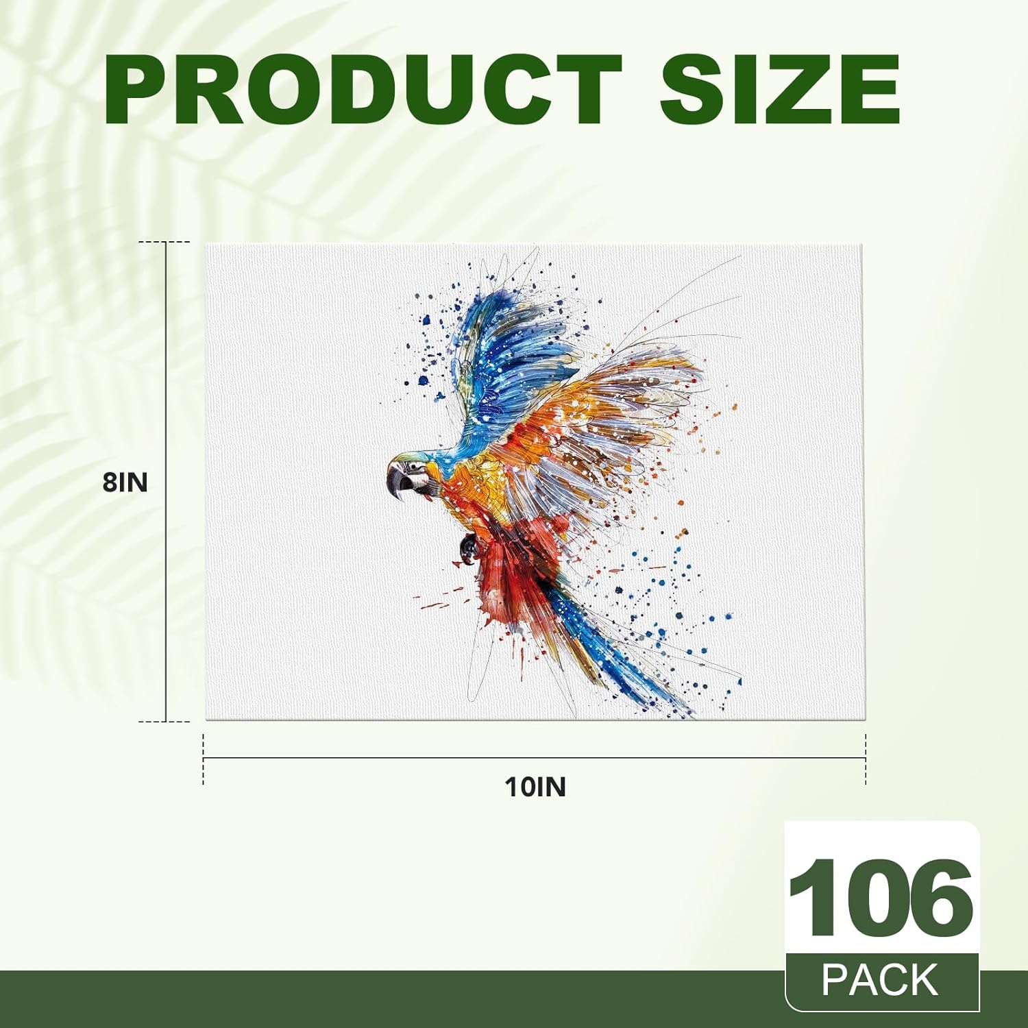 ESRICH 8x10 Canvas for Painting, 8x10 Inch Value Pack of 106, Canvas Boards for Painting, Painting Canvas for Adult & Kids-Cotton Primed Blank Canvas Panels for Oil, Watercolor, Acrylic, Tempera. - Image 2