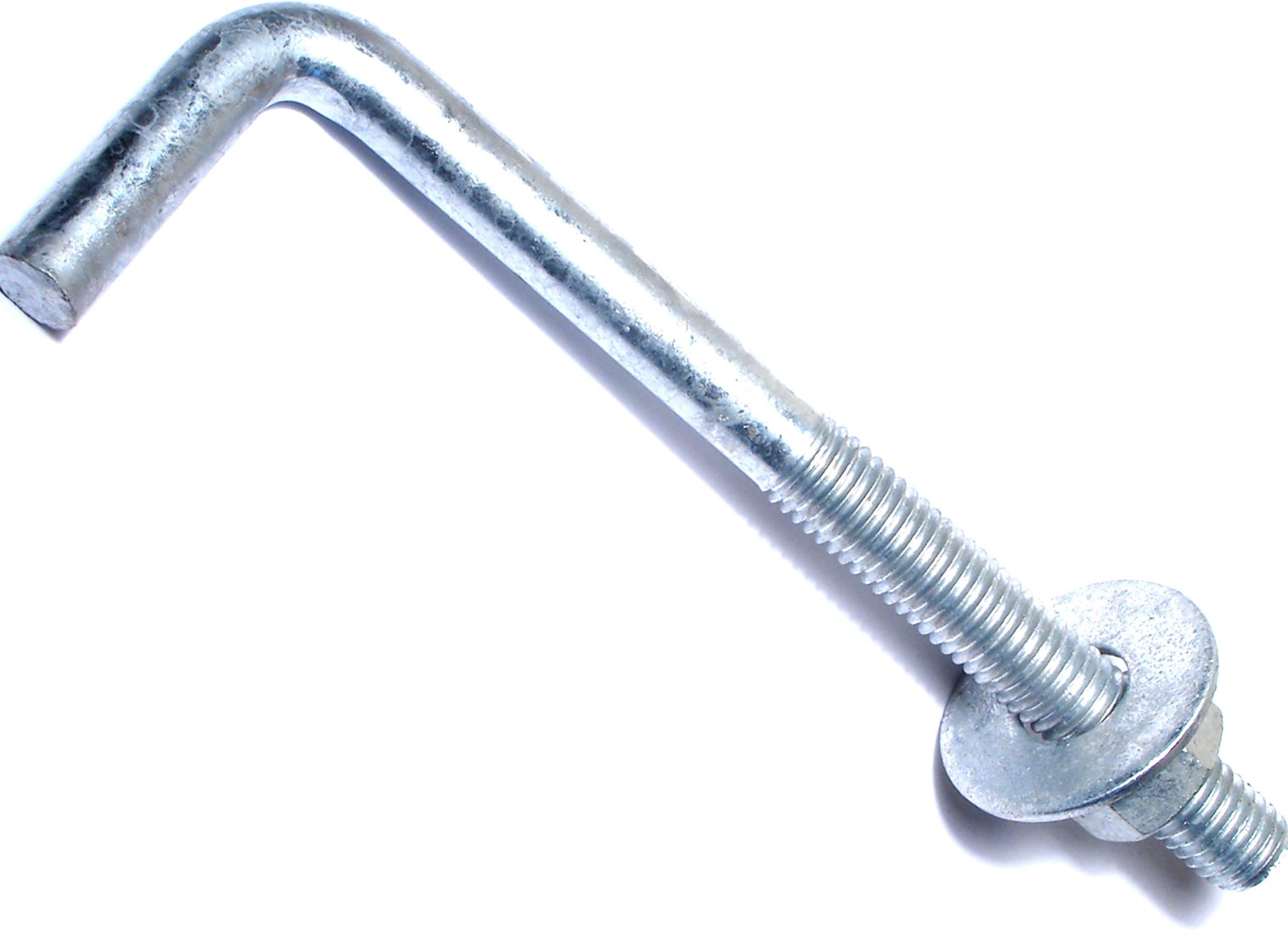 Hard to Find Fastener Hot Dip Galvanized Anchor Bolts, Sturdy Steel Anchors for Concrete, Cement, Asphalt in Construction, 5/8-11 x 8, Pack of 10