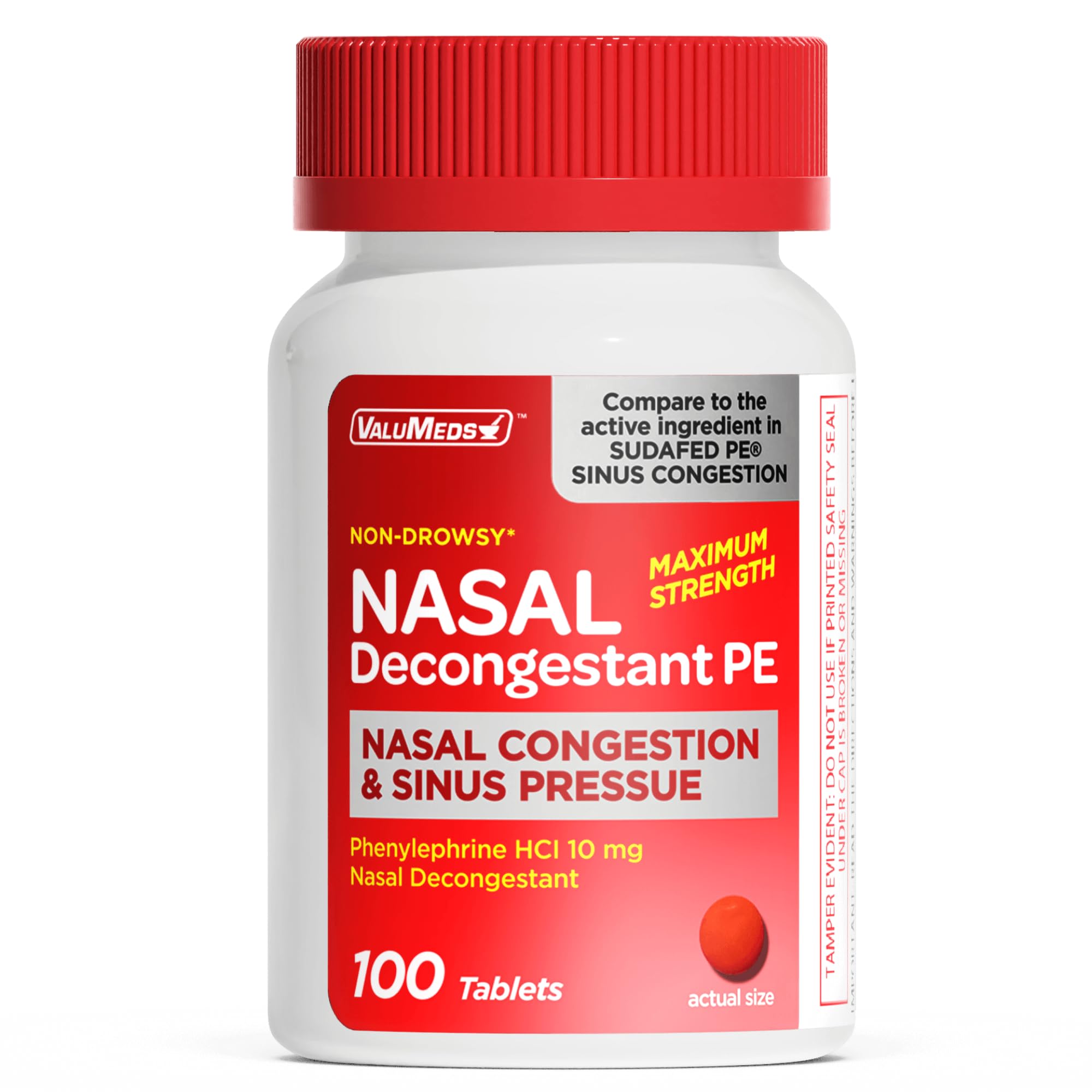 ValuMeds Nasal Decongestant PE 100 Count