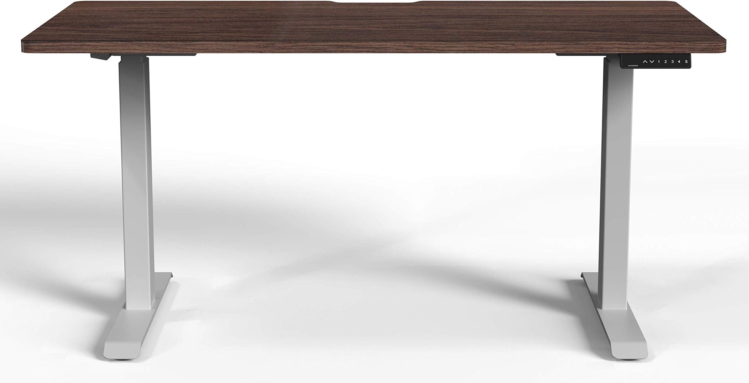 Navodesk Smart Standing Desk Bluetooth Enabled Height adjustable Computer Table with 47 inch Walnut Top (Frame + Top)