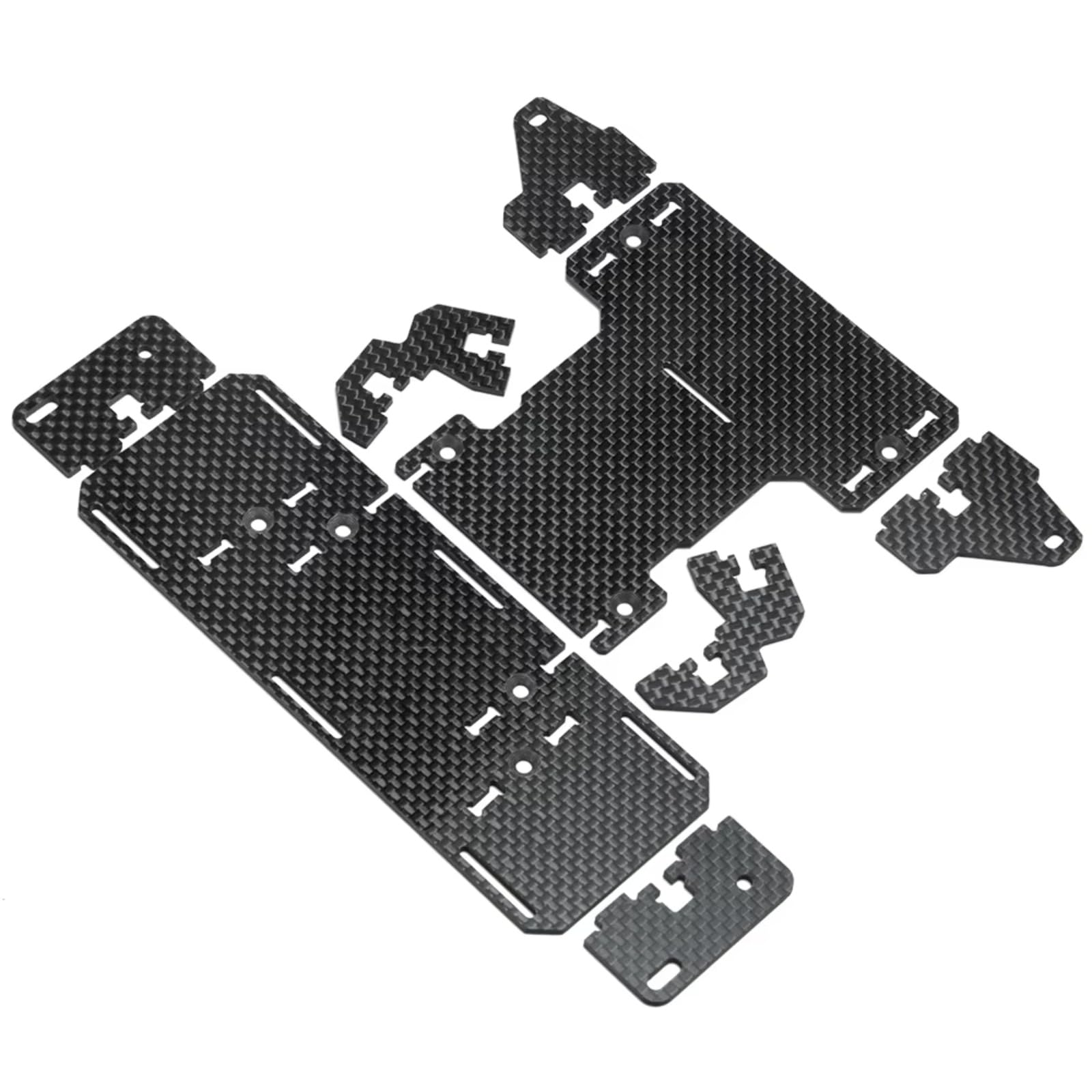 Compatible con Axial para SCX10 1/10 RC Coche Piezas Upgrade Panel Montaje Delantero Batería Patrón Fibra Carbono Maquetas