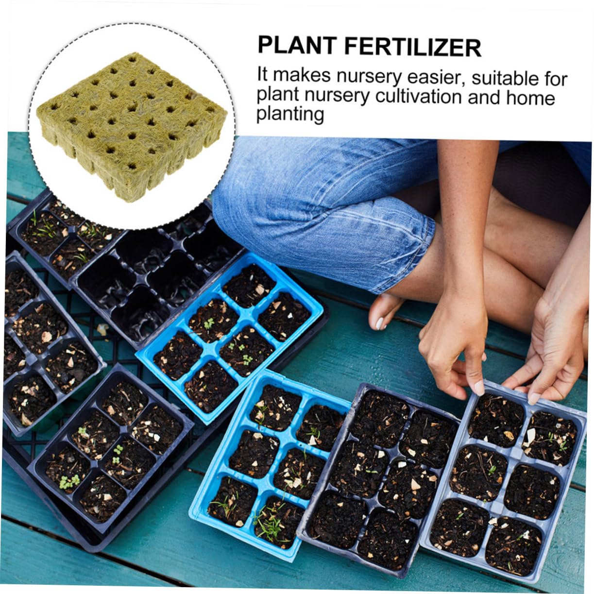 BESPORTBLE 200piezas Cubos De Cultivo Hidropónico Sin Suelo para Propagación De Plantas Bloques De Iniciación De Jardinería Bloques De Cultivo Buena Transpiración y Nutrientes