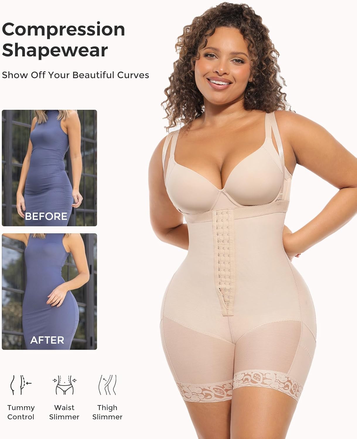 FeelinGirl Faja Body Shaper Tummy Control Shapewear for Women Butt Lifter Post Surgery Fajas Postparto Para Mujer - Image 3