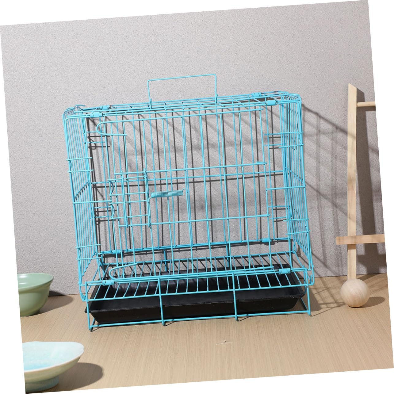 COLLBATH Portable Handheld Cat Cage Durable Wire Travel Carrier for Pets for Outings and Adventures Breathable Design for Safety and Comfort