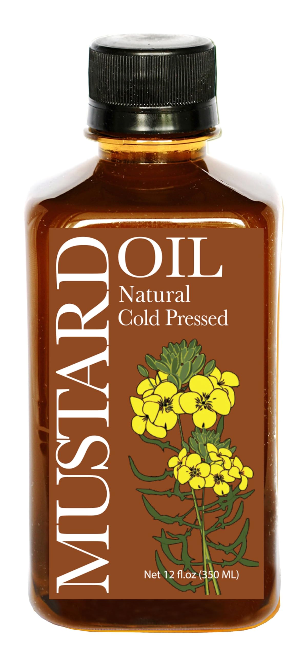 Organic Mustard/Rapeseed Oil for Skin: Extra Virgin, Cold Pressed (350 ml)